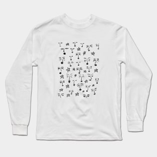 Face expressions with stars Long Sleeve T-Shirt